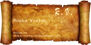 Rosta Vivien névjegykártya